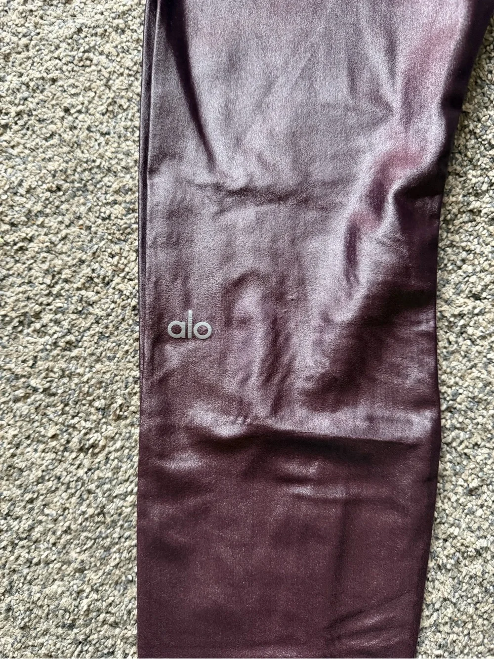 ALO Yoga High-Waist Airbrush Legging Shine/Glossy Cherry Cola
